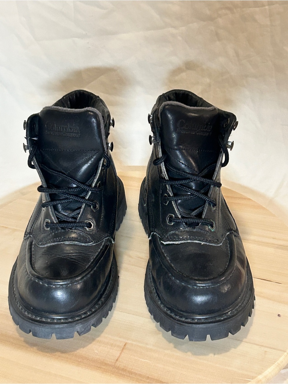 Columbia Men's Vintage Constructor Hi Black Leather Ankle Boot US 4.5 - Picture 3 of 7